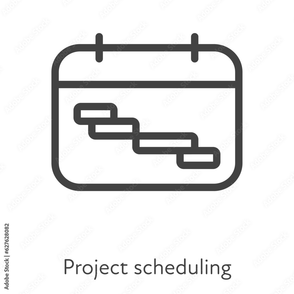 Aufkleber outline style ui icons hard skill collection. management and business. vector black linear icon illu