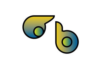 illustration of an icon letter b