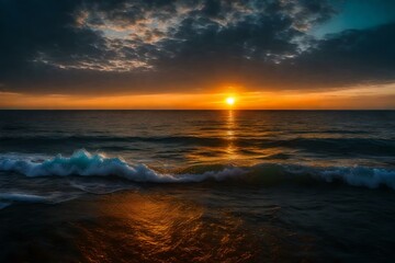 sunrise in the sea
