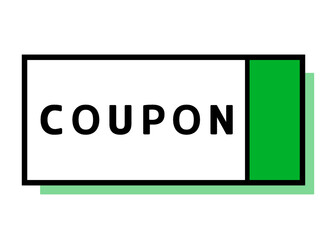 シンプルなクーポン　右に縦線　緑