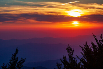 Sunset from Campo Cecina, Tuscany