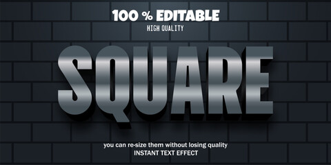 Square text effect