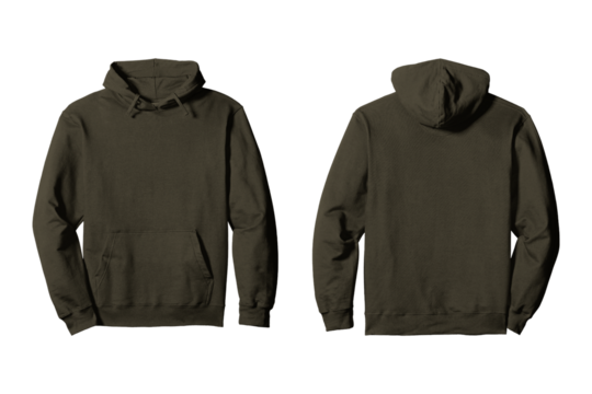 Army Hoodie Front and Back View