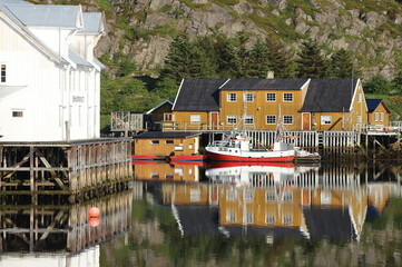 port de l'ile de Skova, Norvège, Lofoten
