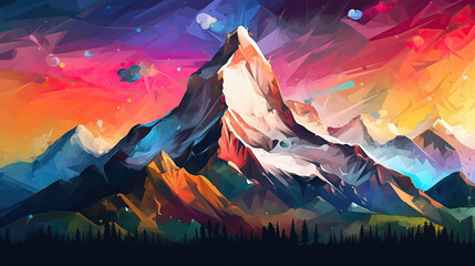 sunrise in the mountains