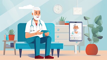 Doctor with stethoscope,doctor and patient, person in the office,doctor and nurse,Generative Ai