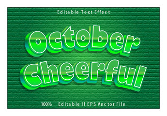 October Cheerful Editable Text Effect