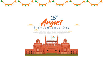Indian 15 august independence day orange and green torn paper background 2023 social media banner or post and poster design