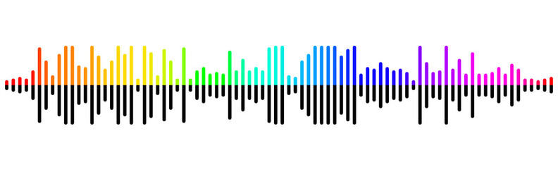 sound wave Effect. gradient music. rainbow wave.
 rainbow sound wave Effect.
