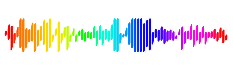 Obraz premium sound wave Effect. gradient music. rainbow wave. rainbow sound wave Effect. 