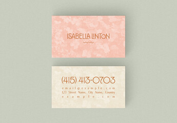 Minimal Business Card with Flower Texture