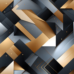 Seamless Tech Fusion: Abstract gold, white and Black Seamless Print, Perfect for Various Designs. - High-tech visuals, Versatile print for multiple uses, Futuristic pattern, pink, fusion, Dynamic.