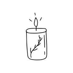 Vector illustration of aroma candle.
