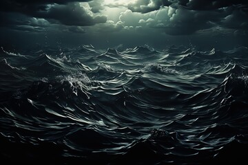 dark cold water surface