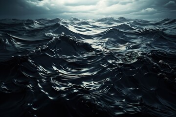 dark cold water surface