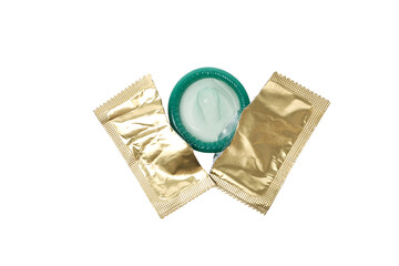 PNG,condom close-up, isolated on white background