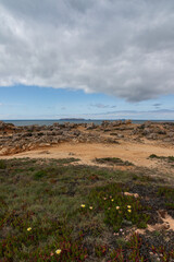 Cliff views from Cape Carvoeiro viewpoint (Miradouro Cabo Carvoeiro), Peniche, Portugal