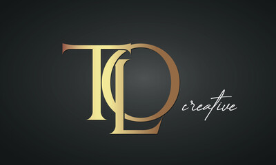 luxury letters TLO golden logo icon premium monogram, creative royal logo design
