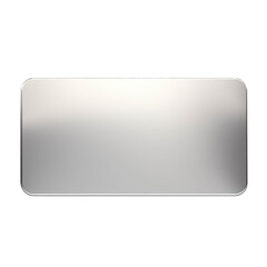 Realistic 3d Silver Metal name plate isolated on transparent background. Generative AI.