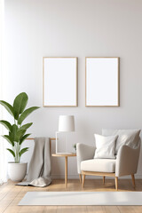  Blank Frames in Room created with GenAI