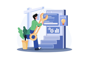 Application Development Illustration Concept