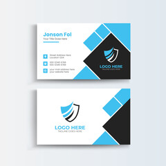 Security Service Business Card Design, Modern simple orange business card template, Security Guard, cctv camera, technology service,