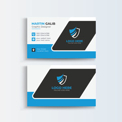 Security Service Business Card Design, Modern simple orange business card template, Security Guard, cctv camera, technology service,