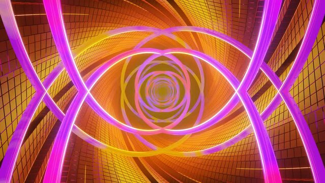 Abstract spiral fractal animation. VJ Loop