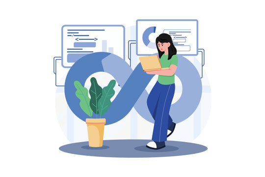 Web Development Illustration Concept