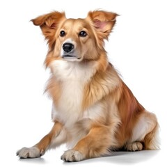 Corgi dog on white background