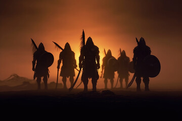 Ancient Warriors Awakened by Morning Glow