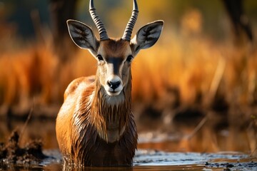 An African Marvel Spectacular Okavango Wildlife Dear. Generative AI