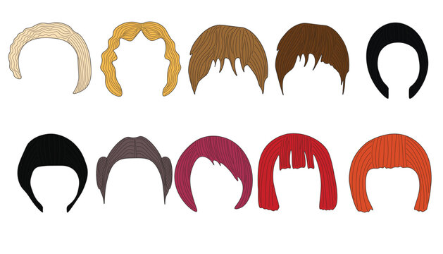 Collection of hairstyles. Good colours for hairstyles