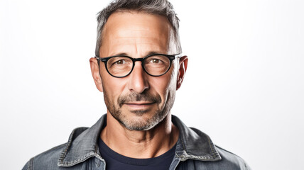 Obraz premium Rugged Handsome Male Model in Glasses