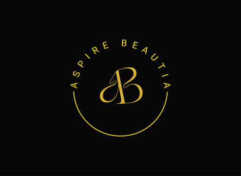 Introducing the "Letter AB Fashion Beauty Logo Design" - a seamless and versatile logo perfect for any company. creative touch to brand unique monogram, the elegance of luxury trendy lettermark logo