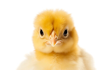 Isolated Baby Chicken Face Transparent Background. Generative AI