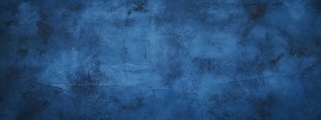 Fototapeta na wymiar Background image of plaster texture in dark blue tones in grunge style