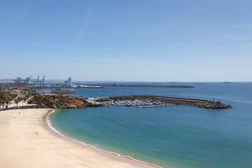 Sines harbor on a sunny summer day, Portugal