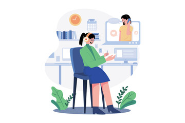 Female Operators Working With Customers at the call center