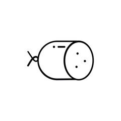 Salami Line Style Icon Design
