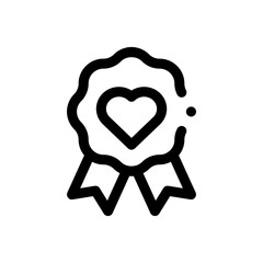 Obraz premium broken heart line icon
