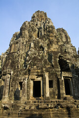 Fototapeta na wymiar 3d level terrace, Bayon Temple, Angkor Thom, Siem Reap, Cambodia, UNESCO World Heritage Site