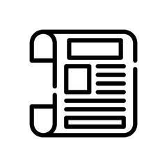 newspaper line icon