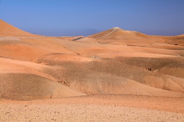 Agafay desert landscape near Marrakesh, Morocco.