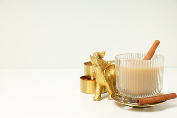 Traditional Indian hot drink with milk and spices - Masala tea