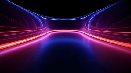 abstract futuristic background with purple and blue glowing neon moving high speed wave lines and bokeh lights data transfer concept