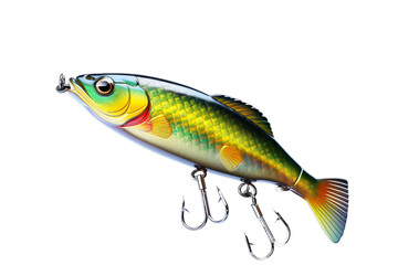 A fishing lure. isolated object, transparent background