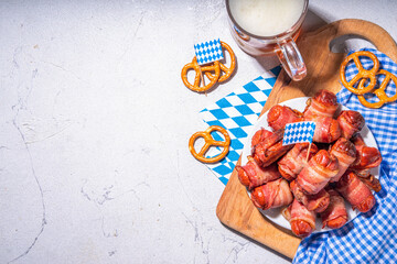 Pigs in blanket for Oktoberfest party