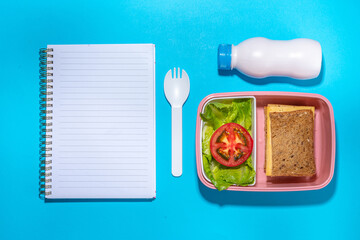Healthy school meal concept