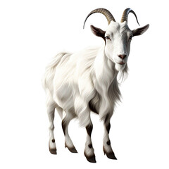 Naklejka na ściany i meble White goat on transparent background